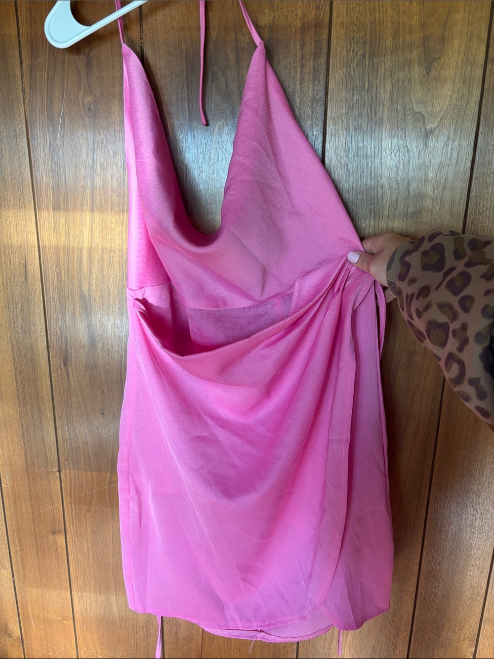 Princess Polly Hot Pink Sheer Slip Dress with Adjustable Straps